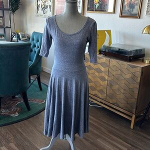LuLaRoe Heathered Blue Midi Dress
